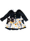 Bowtism Scary Cat Pumpkin Ruffle Dress with Matching Bow - Bowtism