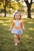 Baby Floral Romper with Coordinating Bow