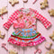 Girls Pink Gingerbread Skirt with Matching Bow