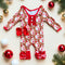 Baby Santa Cheetah Romper with Matching Bow