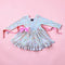 Girls' Magical Fairytale Floral Twirl Dress with Matching Hair Bow