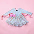 Girls' Magical Fairytale Floral Twirl Dress with Matching Hair Bow