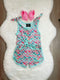 Bowtism Tropical Fish Scale Romper with Matching Bow - Bowtism