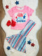 Bowtism Little Miss America Flare Pants Set with Matching Bow - Bowtism