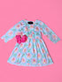 Girls Light Pink Gingerbread Dress with Matching Bow - Bowtism