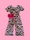 Girls Pink Halloween Bat Romper with Matching Bow - Bowtism