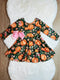 Girls Preppy Pumpkin Dress with Matching Bow - Bowtism