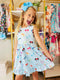 Bowtism Girls Mouse Ears Twirl Dress with Matching Bow - Bowtism