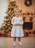 Girls Light Pink Gingerbread Dress with Matching Bow - Bowtism