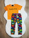 Bowtism Boys Halloween Pumpkin King Jogger Pants Set - Bowtism