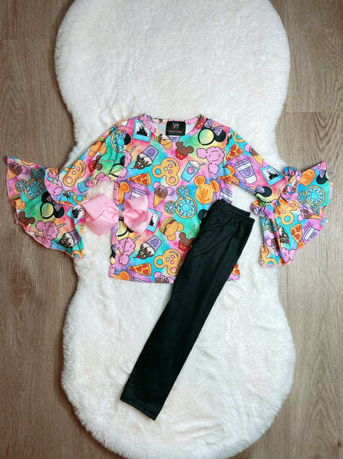 Bowtism Parks Mouse Party Pants Set with Matching Bow - Bowtism