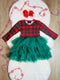 Bowtism Christmas Plaid Tutu Party Dress with Matching Bow - Bowtism