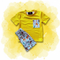 Boys Yellow Safari Shorts Outfit Set