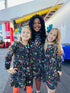 Girls Science Print Twirl Dress with Matching Bow