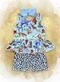 Girls Adventure Safari Zoo Outfit Set with Matching Bow