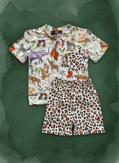 Boys Safari Adventure Shorts Set