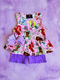 Girls Pink Princess Shorts Set & Matching Bow