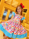 Girls Heart Pop Twirl Dress with Matching Bow - Bowtism