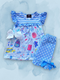 Girls School Science Shorts Set with matching Bow