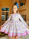 Bowtism Girls Unicorn Party Layered Twirl Dress with Matching Bow - Bowtism