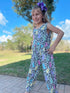 Girls Easter Peeps Cheetah Romper with Matching Bow - Bowtism