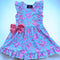 Girls Pink Preppy Dress with Matching Bow