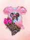 Girls Cheetah Theme Park Shorts Set with Matching Bow