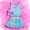 Girls Fun Theme Park Skort Set with Matching Bow