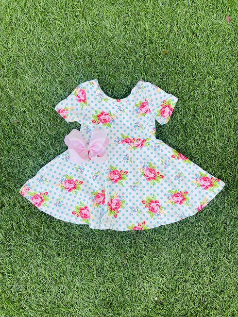 Bowtism Rosie Twirl Dress with Matching Bow - Bowtism