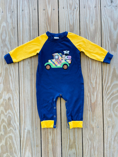 Bowtism Boys Farm Romper - Bowtism