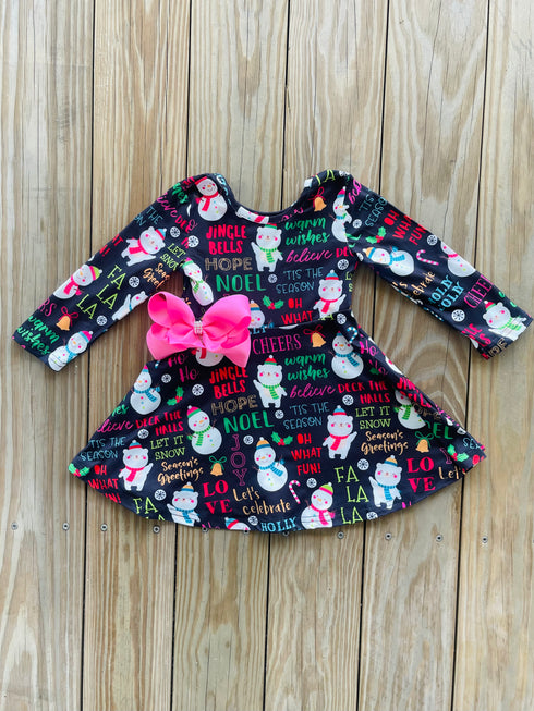 Bowtism Holiday Emoji Dress - Bowtism