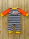 Bowtism Pumpkin Truck Romper with Matching Bow - Bowtism