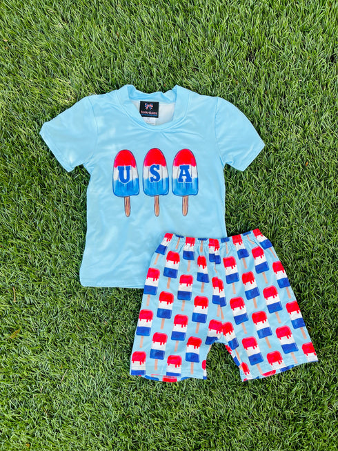 Bowtism Exclusive Boys USA Shorts Set - Bowtism