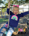 Bowtism Rainbow Sweetheart Denim Set with Matching Bow - Bowtism