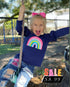 Bowtism Rainbow Sweetheart Denim Set with Matching Bow - Bowtism