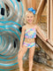 Bowtism Summer Squad Bathing Suit with Matching Bow - Bowtism