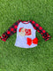 Bowtism Ho Ho Ho Plaid Ruffle Shirt with Matching Bow - Bowtism