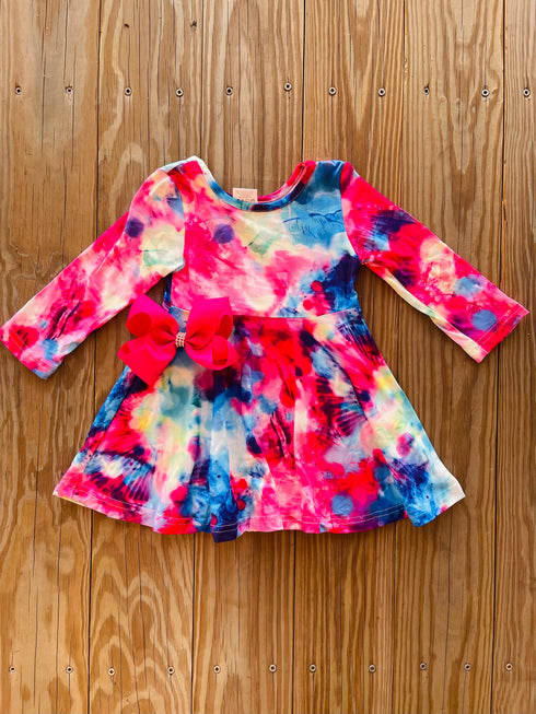 Bowtism Let's Party Dress with Matching Bow - Bowtism