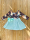 Bowtism Bella Velvet Twirl Dress with Matching Bow - Bowtism