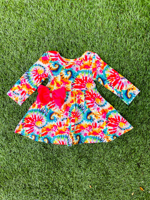 Bowtism Party Princess Dress with Matching Bow - Bowtism