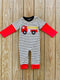 Bowtism Boys Firetruck Romper - Bowtism