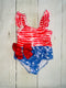 Bowtism America Bathing Suit with Matching Bow - Bowtism