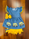 Bowtism Three Bus Stop Shorts Set with Matching Bow