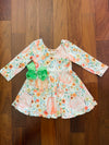 Bowtism Pastel Harvest Dress with Matching Bow
