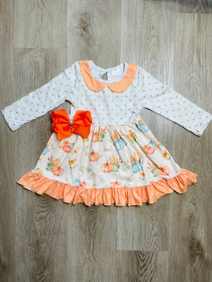 Bowtism Blair Harvest Dress with Matching Bow