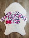 Bowtism Pink Cheetah Shirt with Matching Bow