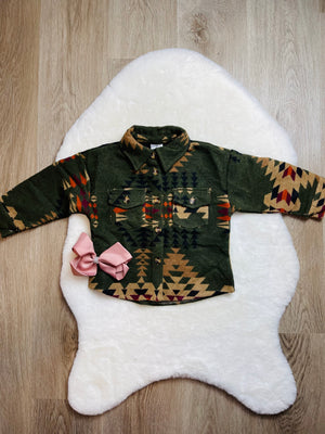 Bowtism Green Navaho Jacket with Matching Bow