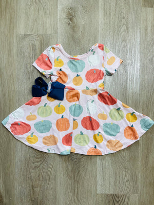 Bowtism Southern Sweet Harvest Dress with Matching Bow