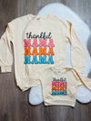 Bowtism Mommy & Me Thankful Mama Mini Shirt with Matching Bow