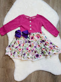 Bowtism Leah Flower Field Dress with Matching Bow